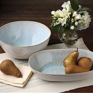 Casafina Ibiza Sea Aqua 12” Oval Serving Bowl
